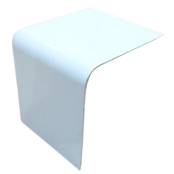 Covering corner laminate 105 x 105 / R10, RAL 9010 white