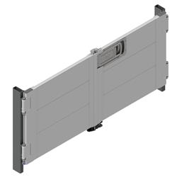 Rear door with recessed lock - Natural aluminum