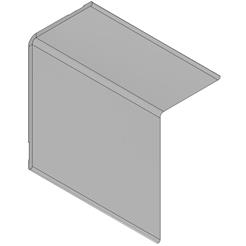 Profile Aluminium exterior corner 90x50x3 mm-7500mm, Nat.fin.