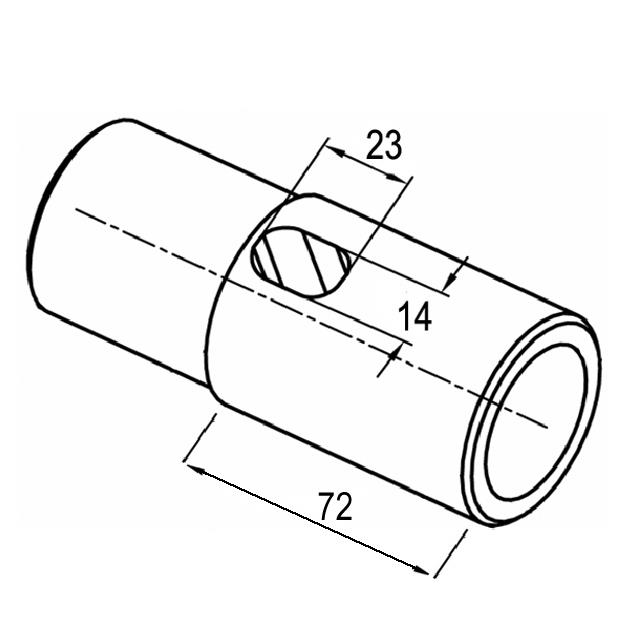 piece long for tube di. 50 x 1,5 mm TRANS – TECHNIK spol. s r.o.
